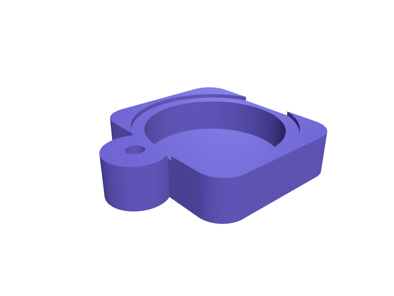 AirTag house-key silent snap fob, 3D printable part