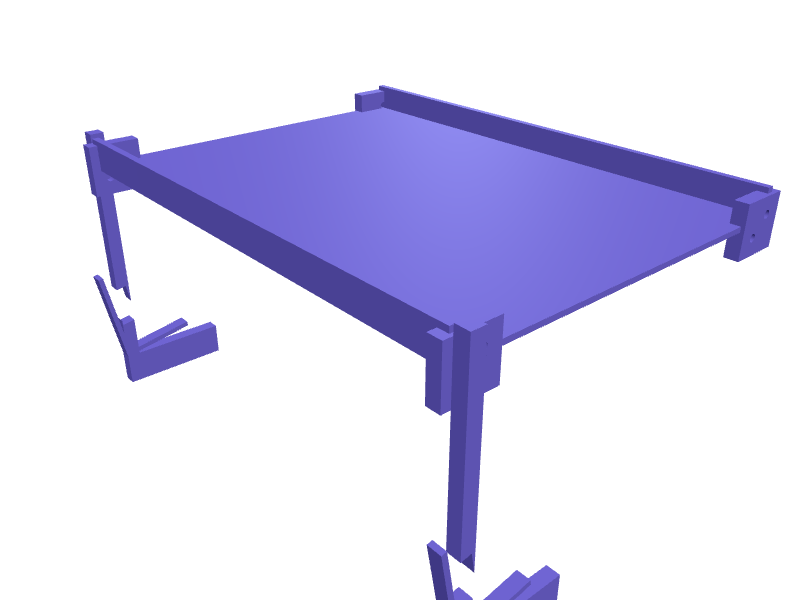 Akai MPK Mini MK3 keyboard stand with laptop shelf, 3D printable part