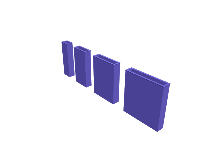 Chisel edge-guard set 6, 12, 19 and 25 mm, 3D printable part