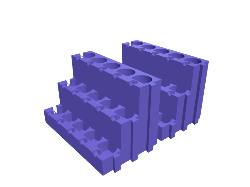 Citadel paint pot rack for 26 mm pots, 3D printable part