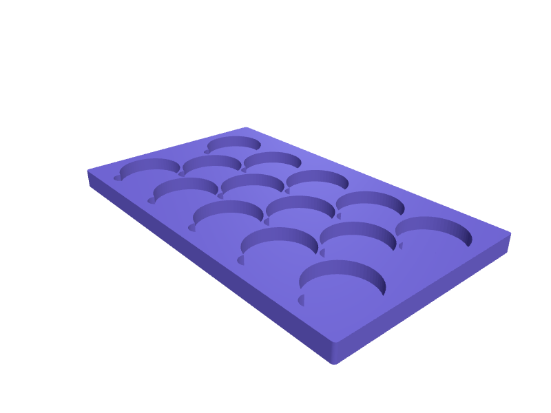 Coffee pod holder tray for a drawer or counter, 3D printable part