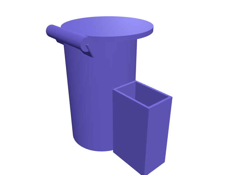 Cotton swab dispenser with lift lid, 3D printable part