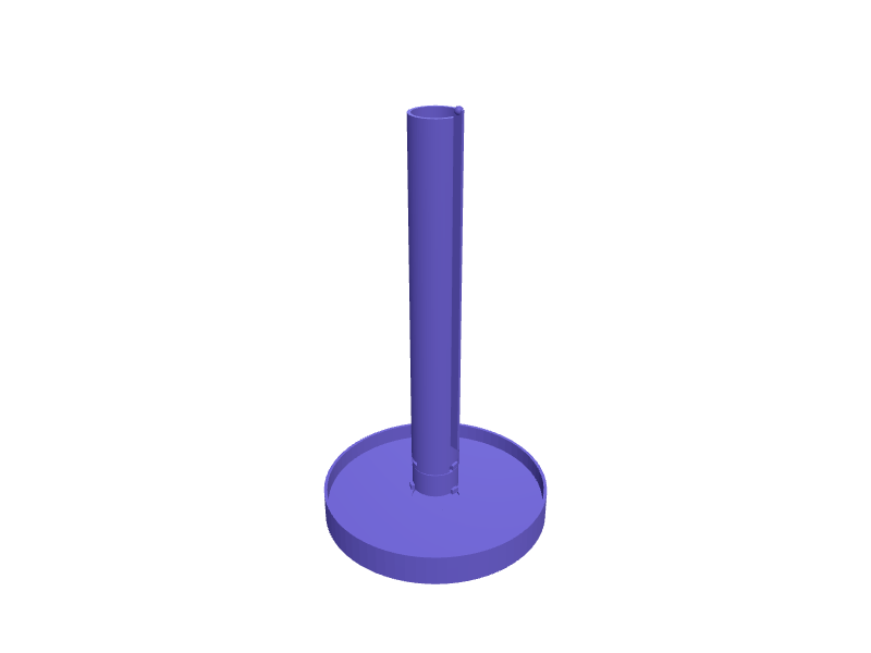 Weighted countertop paper towel holder, 3D printable part