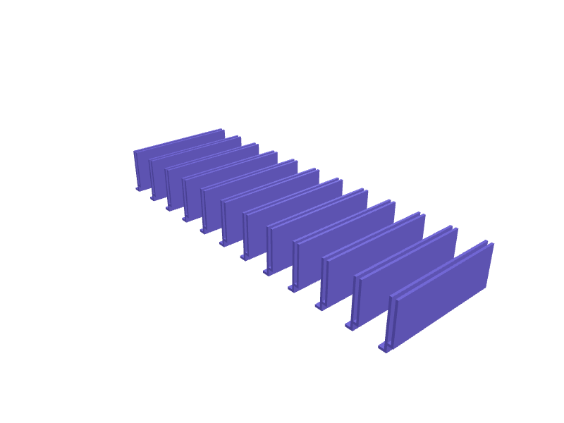 ESD bin label holder 60 mm, 3D printable part
