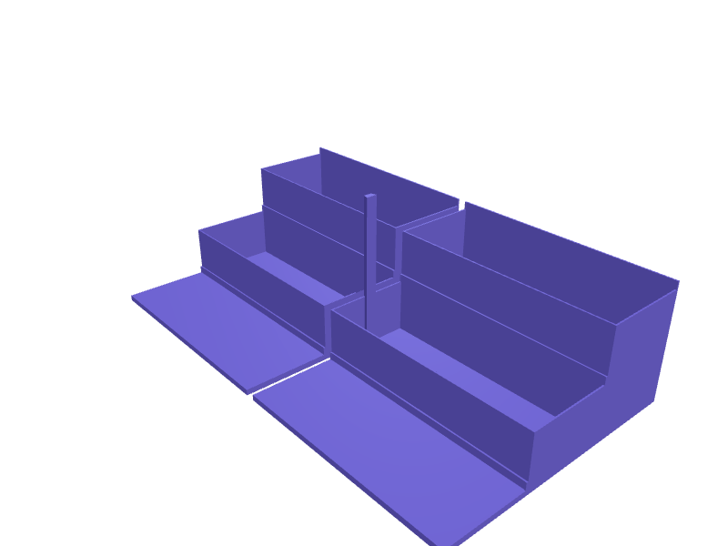 Funko Pop shelf riser three tier for boxed figures, 3D printable part