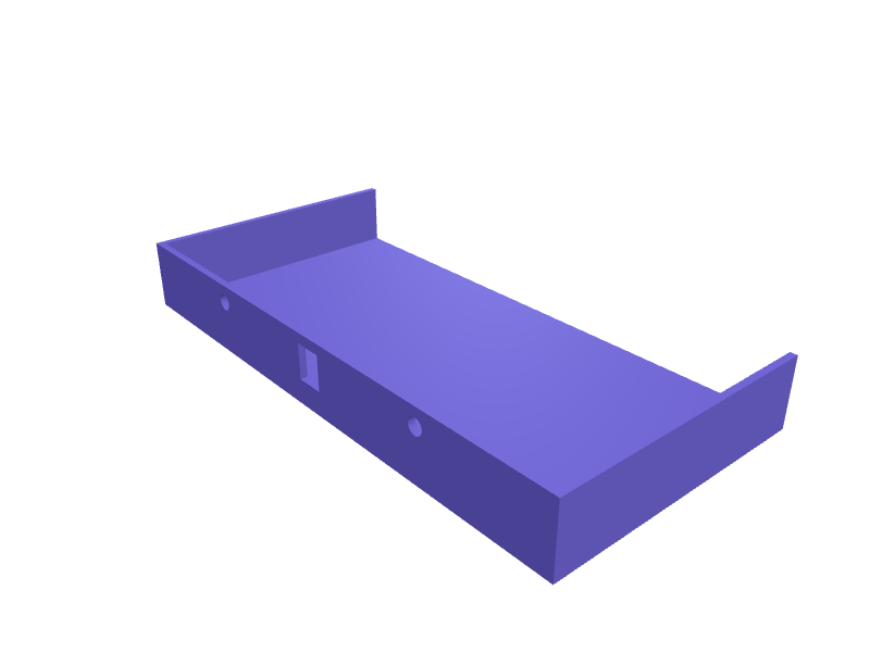 Hatch Restore 2 wall shelf with cable slot, 3D printable part