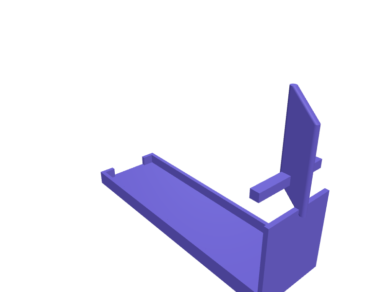 Philips Hue Bridge 2 under-shelf clip, 3D printable part