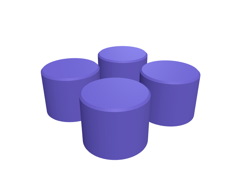 IKEA KALLAX 40 mm foot riser with caster boss, 3D printable part