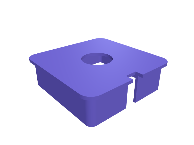 IKEA LACK 60 mm square cable grommet, 3D printable part