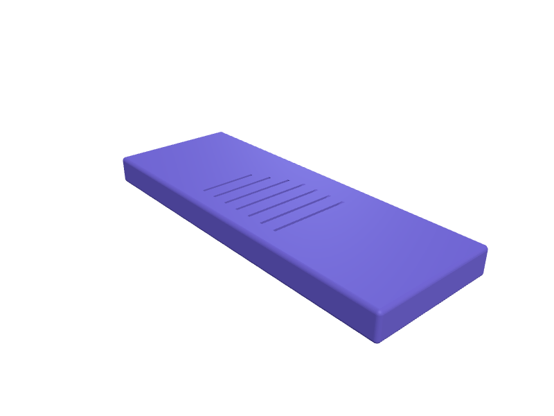 In-drawer knife block with angled slots, 3D printable part