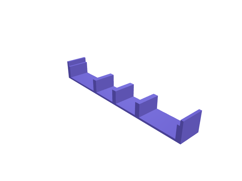 Mac mini M4 rear cable comb, 3D printable model preview