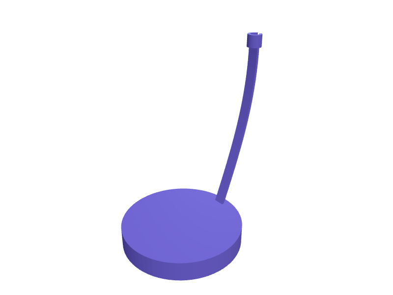 Mouse bungee with weighted base, 3D printable part