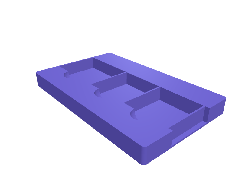 Desk tray for paper clips and binder clips, 3D printable part
