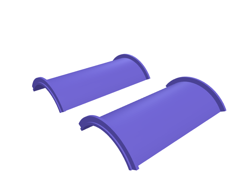 Pipe-clamp jaw pads for 3/4 inch pipe, 3D printable part