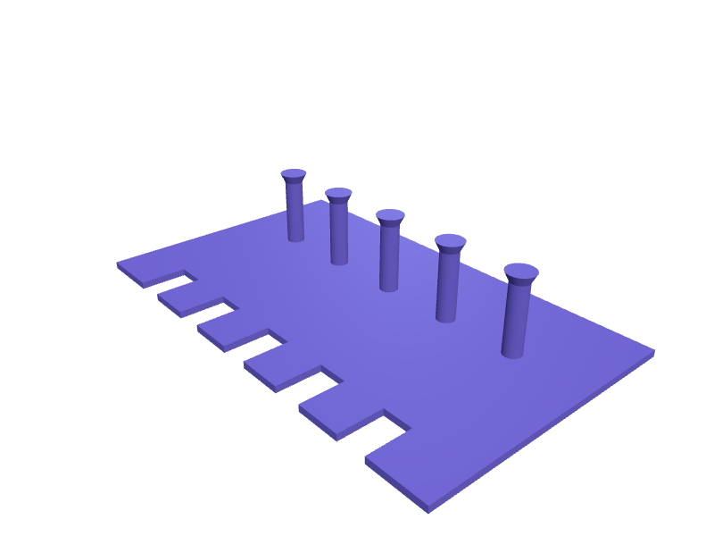 Charging cable organizer with wrap posts, 3D printable part
