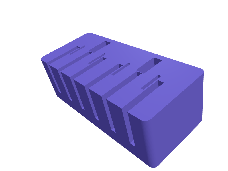 SD card and USB stick desktop caddy, 3D printable part