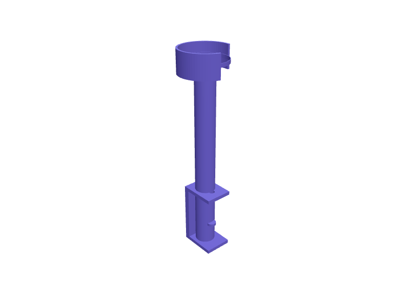 Soldering fume-arm 50 mm hose clamp, 3D printable part
