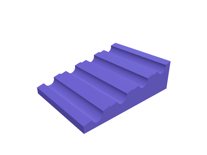 Angled spice jar insert for kitchen drawer, 3D printable part