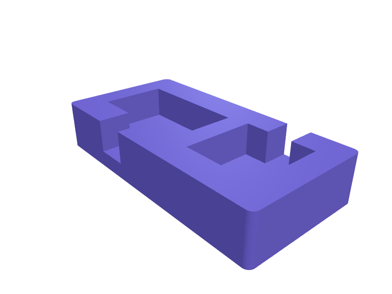 Steam Deck 2 travel-dock cable block, 3D printable part