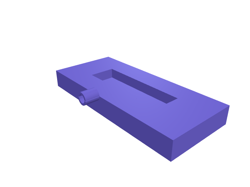 Studio Display USB-C hub shelf, 3D printable model preview