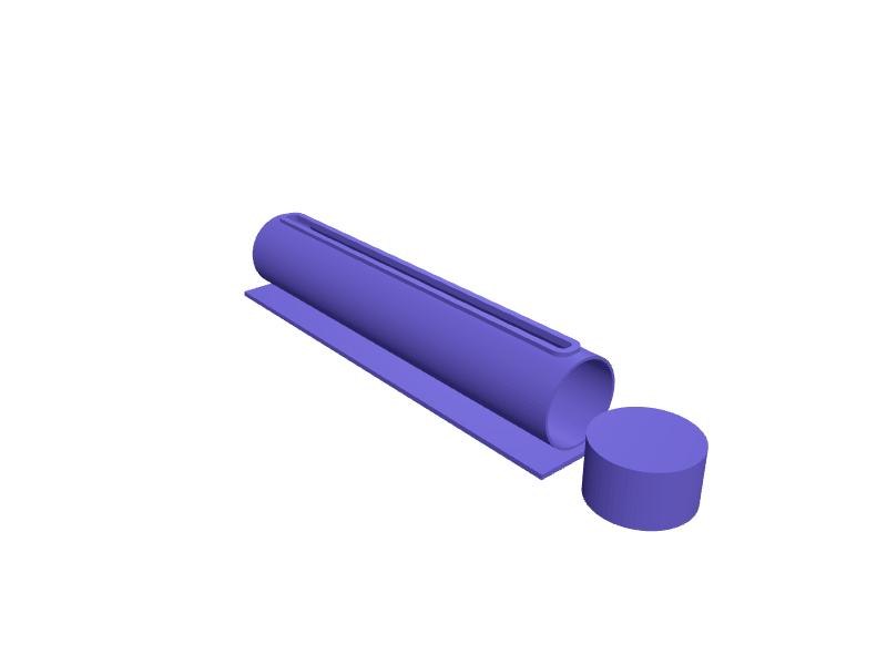 Bin bag roll dispenser for cabinet door, 3D printable part