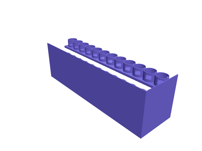 Vallejo 17 ml dropper bottle tiered rack, 3D printable part