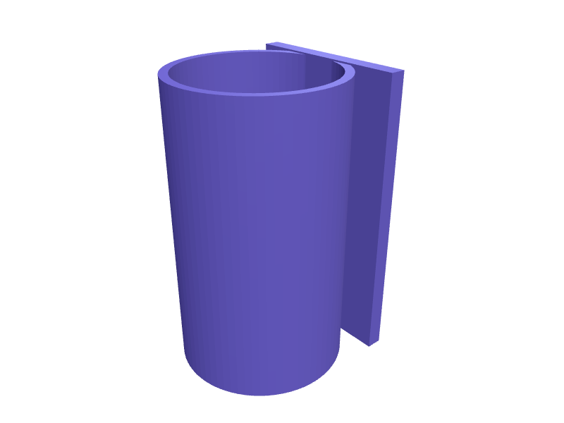 Vitamix Ascent tamper holster on the lid, 3D printable part