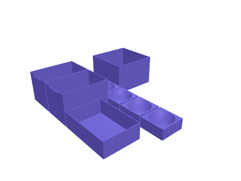 Wingspan board game card and token insert, 3D printable part