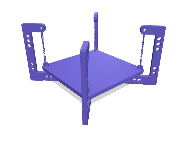 Suspended puppy wobble platform, 3D printable model