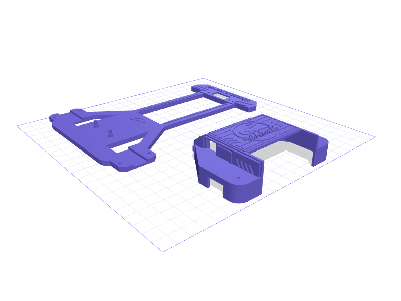 Base with Balkan Speeders text, 3D printable model preview