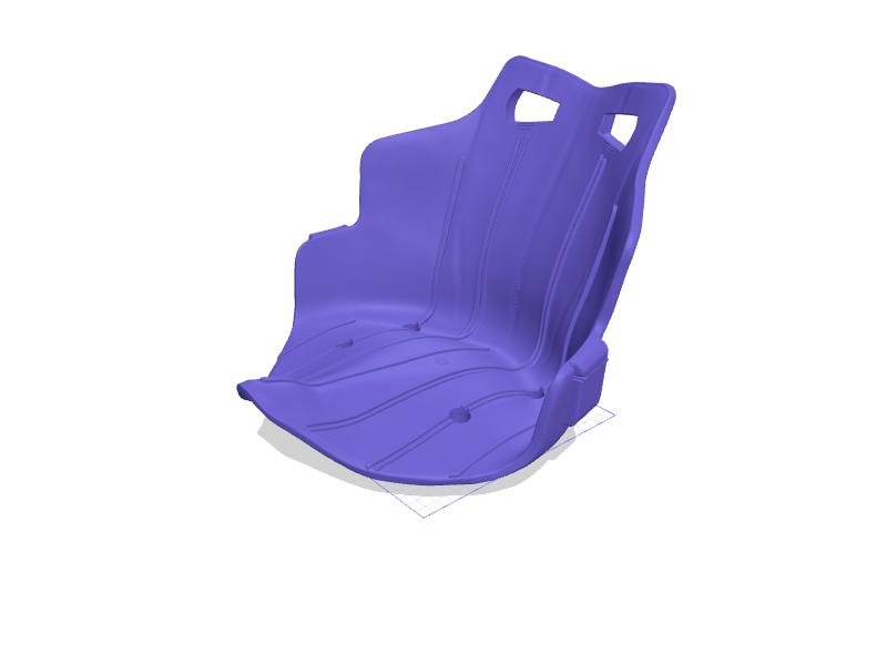 plastic seat shell 3d model, 3D printable model