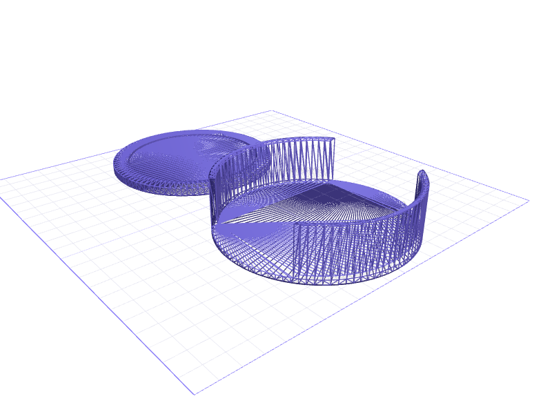 Coaster set with stand, 3D printable model