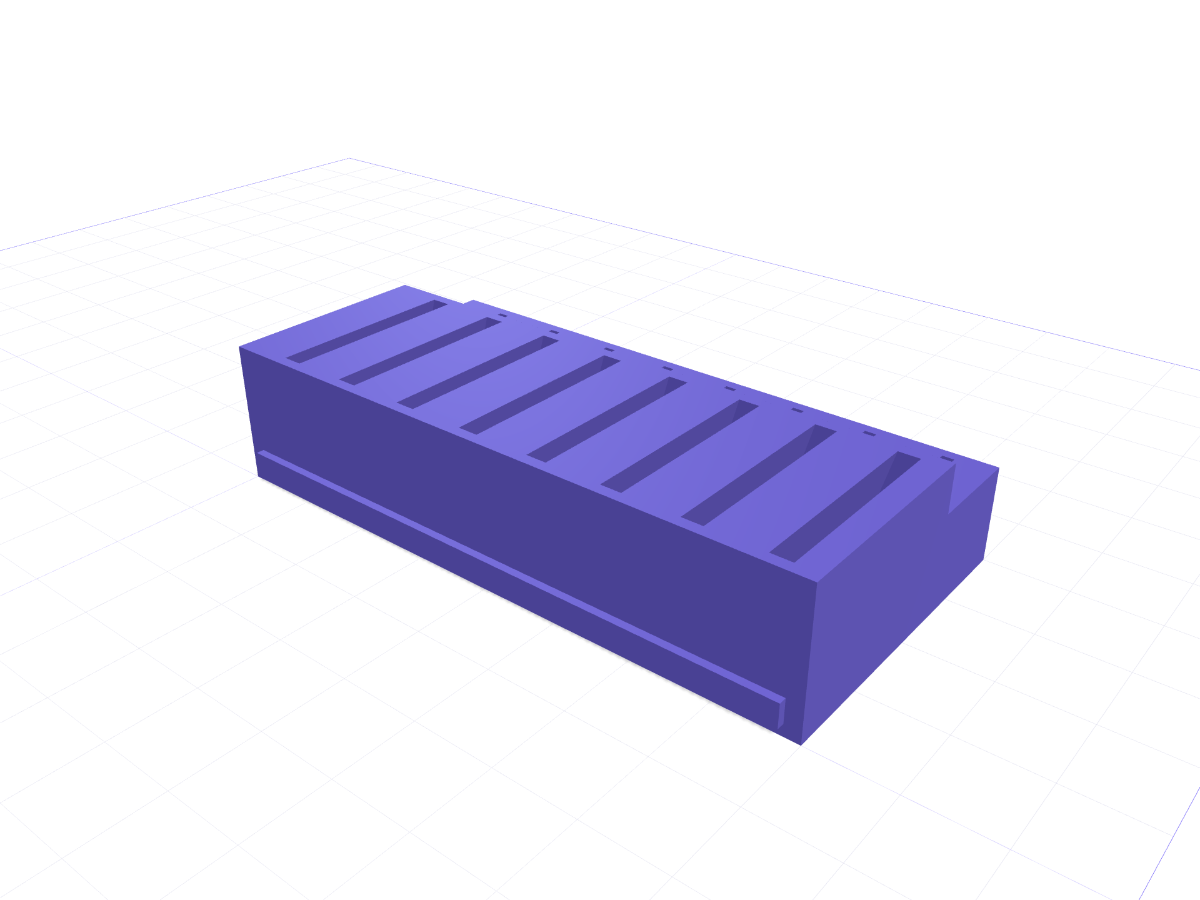SD and microSD card holder, 3D printable model
