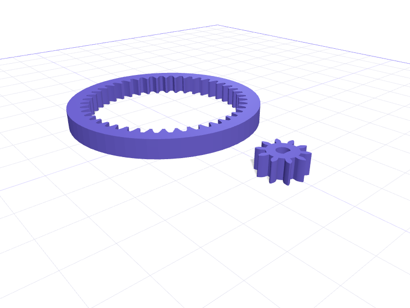 cc8800 swing gear set, 3D printable model preview