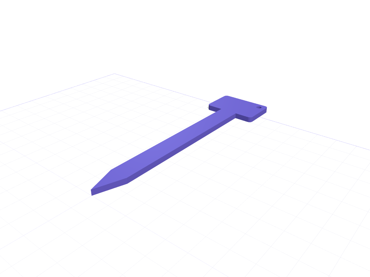 Herb label stake, 3D printable model preview