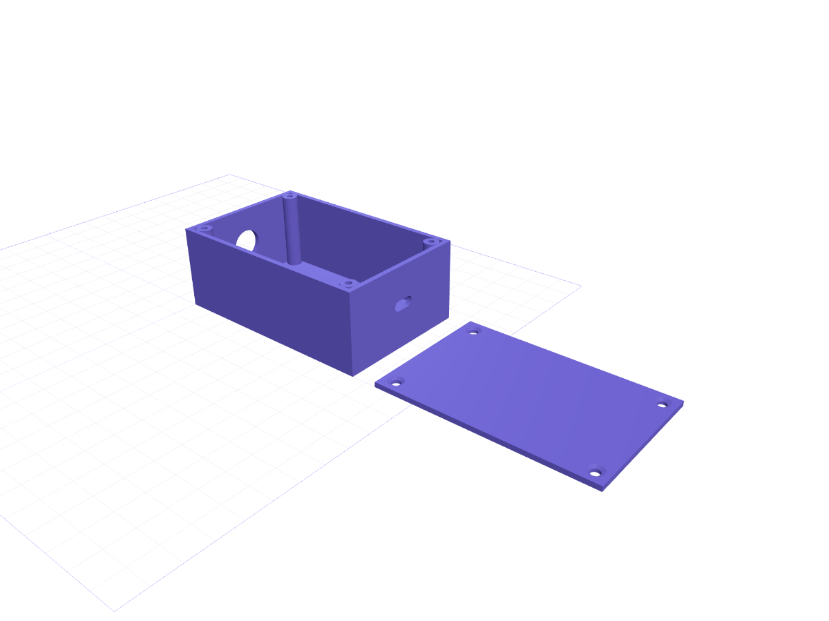 Project box 80x50x30 with lid, 3D printable model
