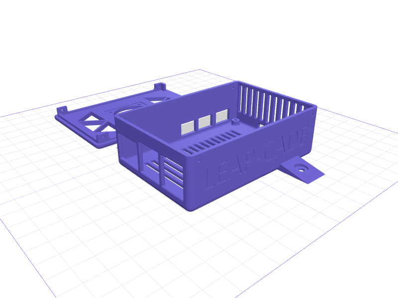 Pi 5 Mountable Case For LeapCade Bartop Arcade, 3D printable model preview