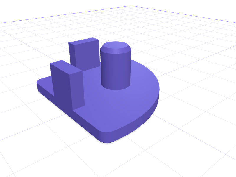 3030 Quarter-Round End Cap, 3D printable model