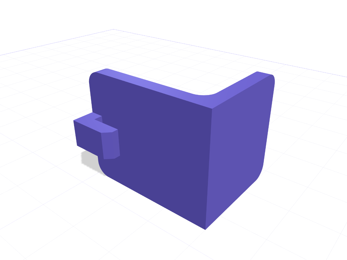 Replacement fridge shelf clip, 3D printable model