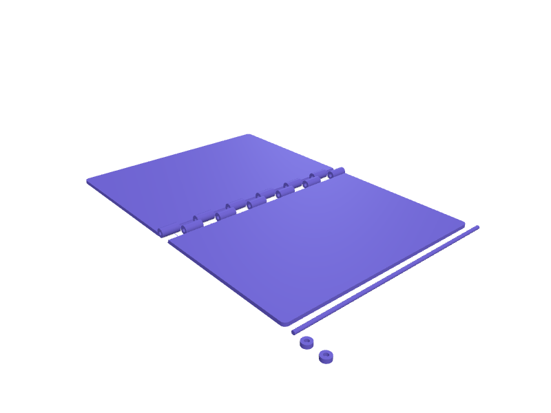 Foldable hinged plate 350x250, 3D printable model