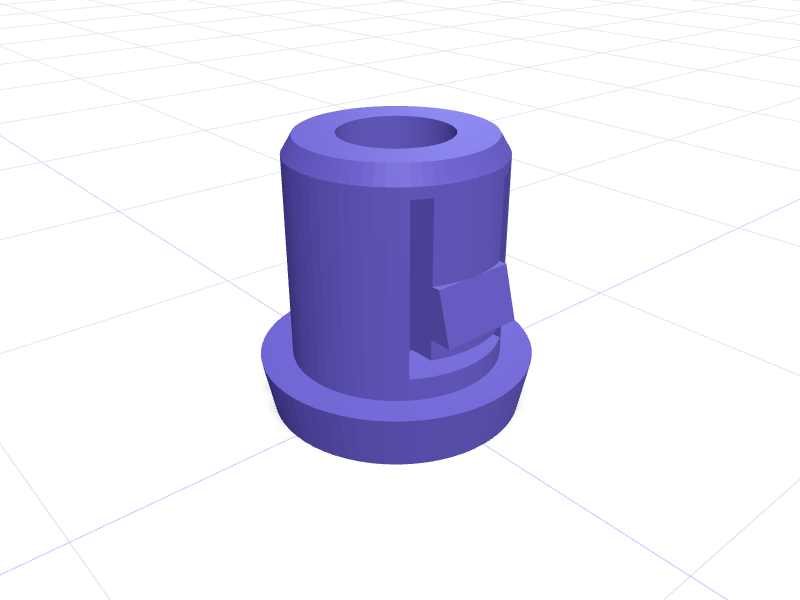 Locking grommet, 3D printable model