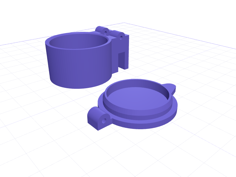 Pellet Canister with Belt Clip, 3D printable model
