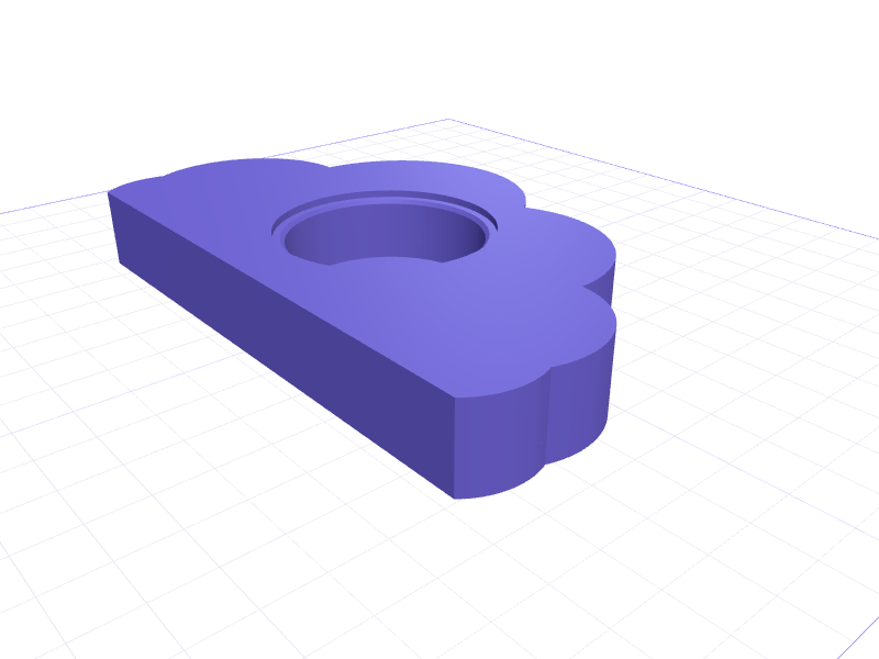 Cloud Magnetic Hydrometer Holder, 3D printable model