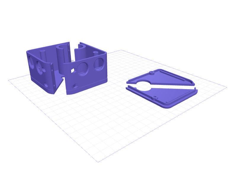 Dual HC-SR04 pole case, 3D printable model
