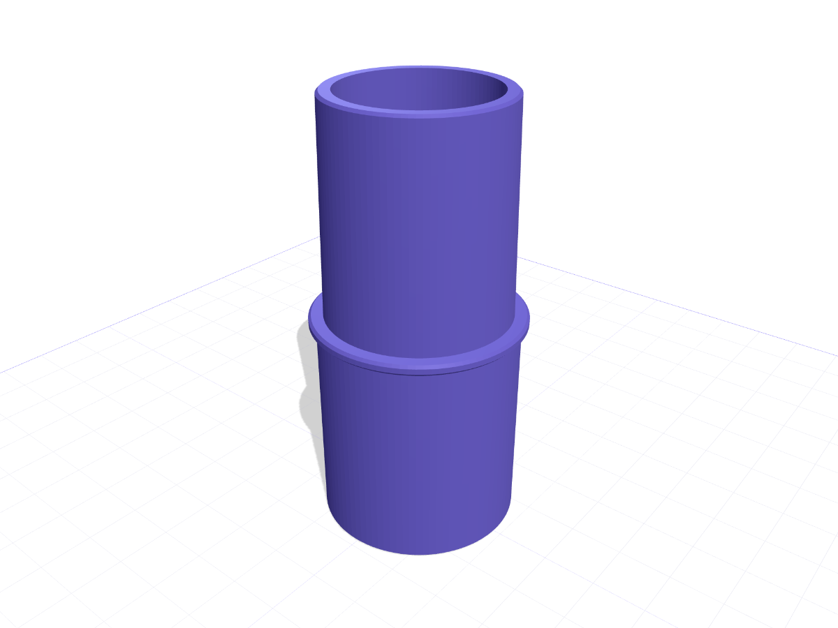 Shop-vac hose adapter 35 to 32 mm, 3D printable model