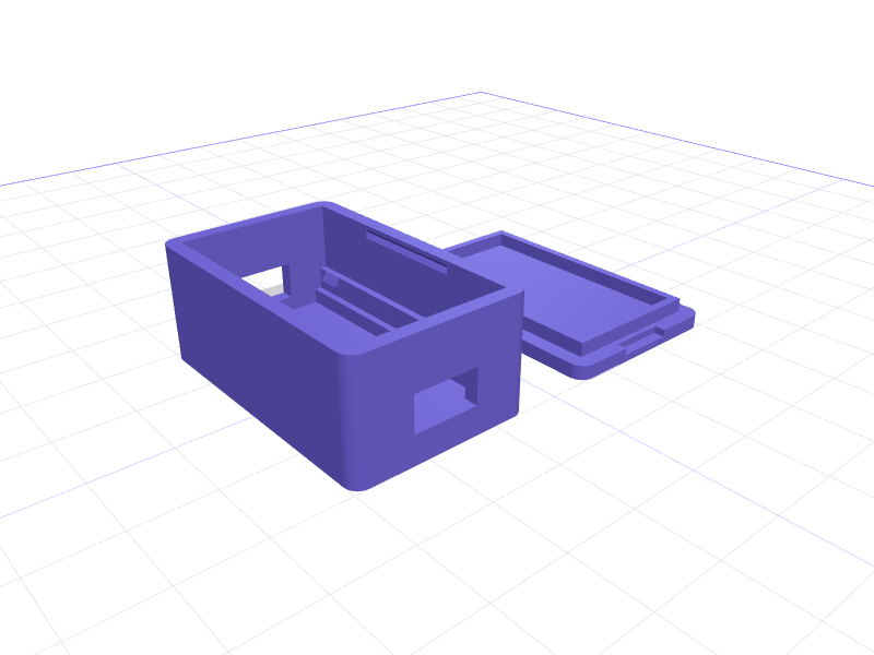Pro Mini snap enclosure, 3D printable model preview
